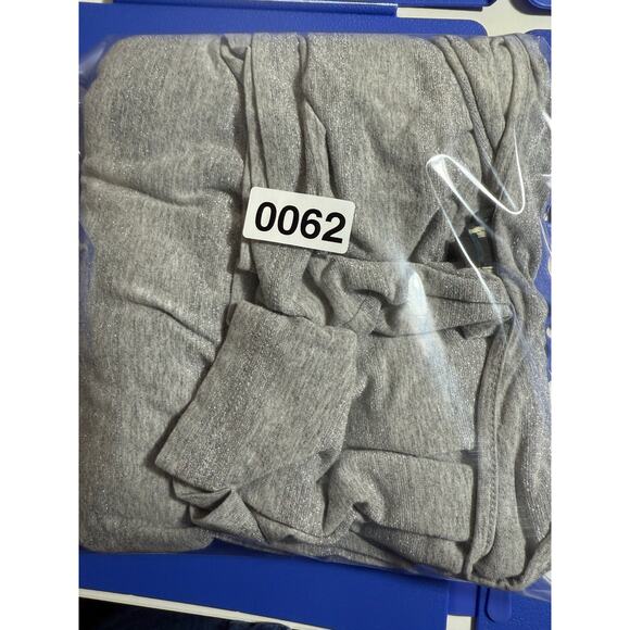 Talbots Women Top Grey Metallic Shimmer Long Sleeve 2XP - Picture 6 of 7